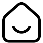 Home Smile SVG Icon